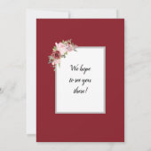 Invitation Minuscule danseur | Ballet Floral rose Fête Annive (Dos)