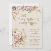 Invitation Minuscule Danseur Ballet Troisième anniversaire (Devant)