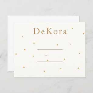 Invitation Minuscule Gold Stars Clip Barrette Display Card