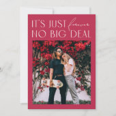 Invitation Minuscule Magenta Mariage photo numérique Invit (Devant)