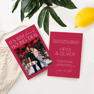 Invitation Minuscule Magenta Mariage photo numérique Invit