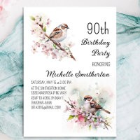 Minuscule moineau floraison de cerisier 90e annive
