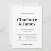 Invitation Minuscule rétro moderne Mariage de script photo (Devant)