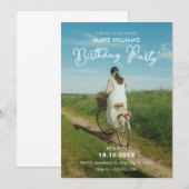 Invitation Minuscule romance esthétique anniversaire de la ph (Devant / Derrière)