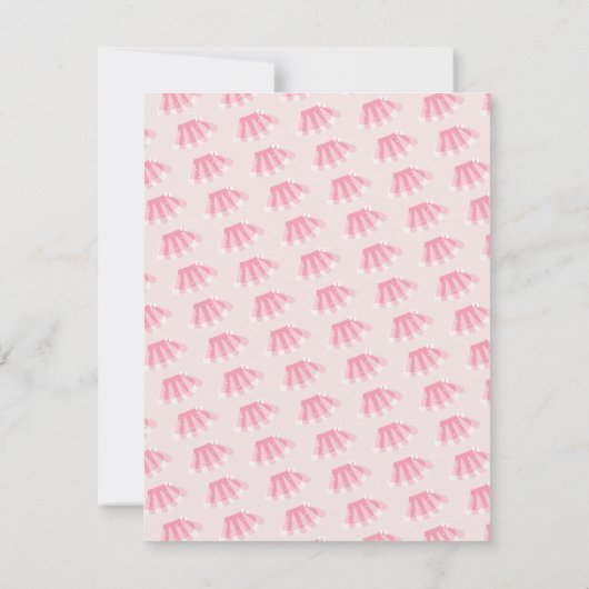 Invitation Minuscule Tutu fille's Birthday Cartoon Parties sc (Dos)