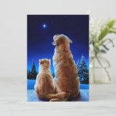 Invitation Miracle de Noël pour chat et chien (Debout devant)