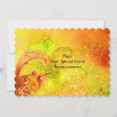 Invitation MIRANDOLINA BAL MASQUÉ jaune marron rouge vert (Dos)