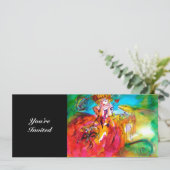 Invitation MIRANDOLINE, éclats lumineux jaune brun rouge vert (Debout devant)