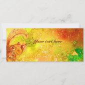 Invitation MIRANDOLINE, éclats lumineux jaune brun rouge vert (Dos)