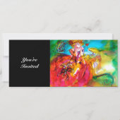 Invitation MIRANDOLINE, éclats lumineux jaune marron rouge ve (Devant)