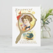 Invitation Miroir Chance Vintage Halloween (Debout devant)