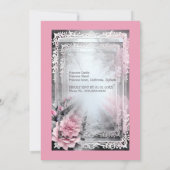 Invitation miroir de conte de fées princesse rose (Dos)