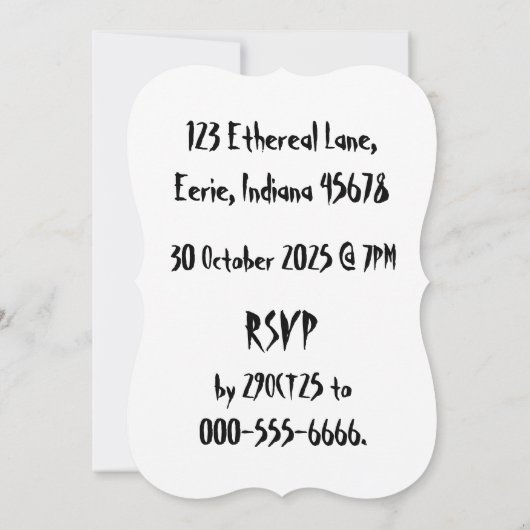 Invitation Miroir démon organisé (Dos)