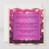 Invitation miroitant rose de sweet sixteen de (Dos)