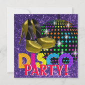 Invitation Mirror Ball Disco Dance Party (Devant)