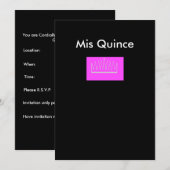 Invitation Mis Quince (Devant / Derrière)