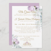 Invitation Mis Quince Años (Devant / Derrière)