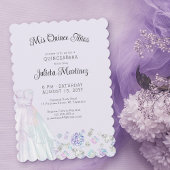 Invitation Mis Quince Anos Diamond Princesse Lilac Quinceaner