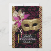 Invitation Mis Quince Anos Masquerade Party (Devant)