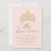 Invitation Mis Quince Anos Pink Gold Elegant (Devant)