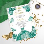 Invitation Mis Quince Espagnol Emerald Green