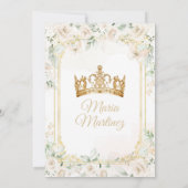 Invitation Mis Quince Ivory White Floral Princess Anniversair (Dos)