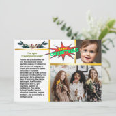 Invitation Mise à jour de la famille 🎄 bulletin de Noël ✨ (Debout devant)