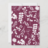 Invitation Mise à jour de mariage avec des initiales simples (Dos)