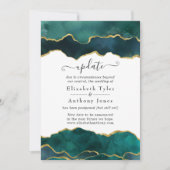 Invitation Mise à jour de mariage en pierre d'agate géode sar (Devant)