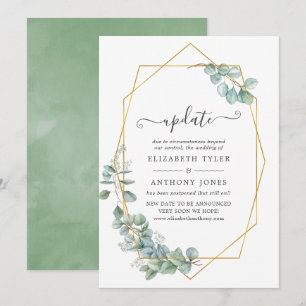 Invitation Mise à jour de mariage géométrique à l'aquarelle e