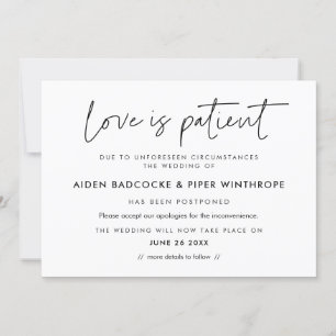 Invitation Mise à jour de mariage minimaliste moderne amour e