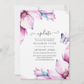 Invitation Mise à jour des Mariages floraux de Magnolia rose (Devant)
