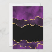 Invitation Mise à jour du Mariage Agate Purple et Gold (Dos)