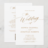 Invitation Mise à jour du Mariage de calligraphie tout en un (Devant / Derrière)