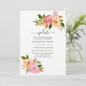 Invitation Mise à jour du mariage de printemps (Debout devant)