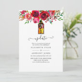 Invitation Mise à jour du Mariage Floral Aquarelle (Debout devant)