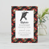 Invitation Mise à jour du Mariage gothique floral (Debout devant)