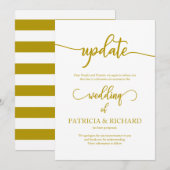 Invitation Mise à jour du report de date de mariage Élégant o (Devant / Derrière)