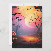 Invitation Mise en place de Sun Bats Citrouilles Halloween (Dos)