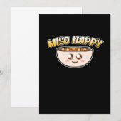 Invitation Miso Happy Ramen Anime Kawaii Ramen Noodles Lover (Devant / Derrière)