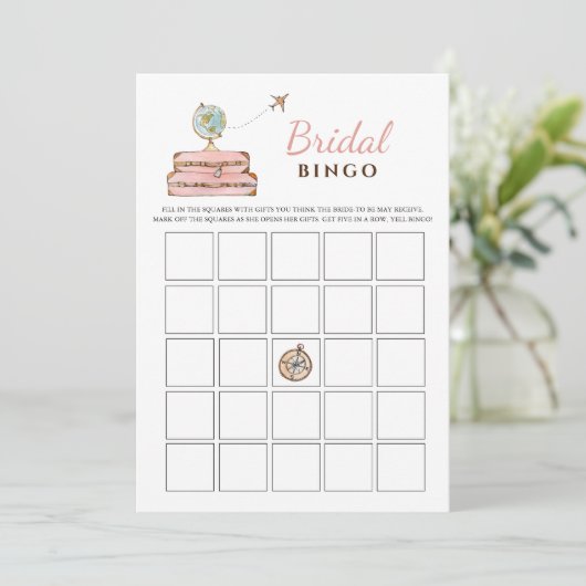 Invitation Miss à Mme Fête des mariées Bingo Game (Debout devant)