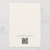 Invitation Miss à Mrs Blush Rose Bow Code QR Shower de Mariag (Dos)