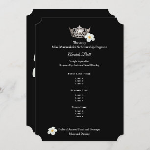 Invitation Miss America Silver Crwn Plumeria Awards
