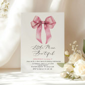 Invitation Miss Bowtiful Pink Coquette Bow anniversaire fille