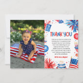 Invitation Miss Firecracker 4 juillet Merci d'anniversaire (Devant)