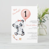 Invitation Miss One derful Baby Girl's 1st Birthday (Debout devant)