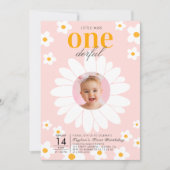 Invitation Miss Onederful | Photo Flower 1er anniversaire (Devant)