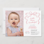 Invitation Miss Onederful Premier anniversaire (Devant)