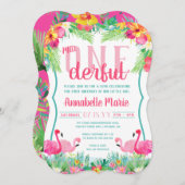 Invitation Miss ONEderful Premier anniversaire Luau (Devant / Derrière)