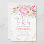 Invitation Miss Onederful Vibrant Girl 1er anniversaire (Devant)